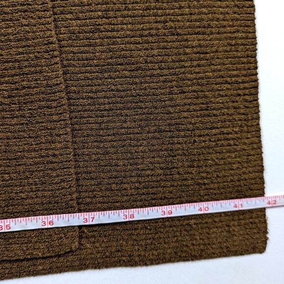 Zara Knit Dress Women's Size Small Green High Slit Sweater V-Neck - Picture 7 of 7